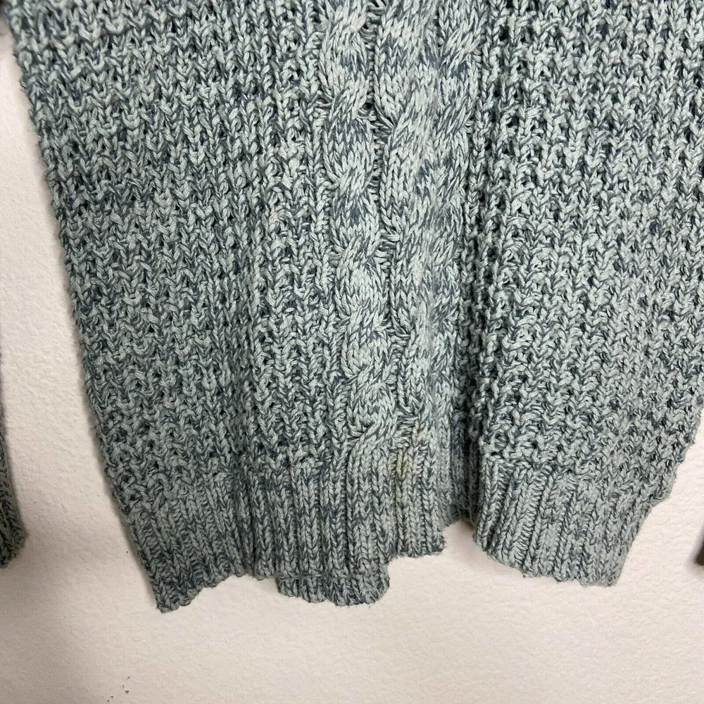 L.A. Hearts Green Cable Knit Long Sweater Sz L